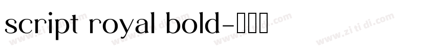 script royal bold字体转换